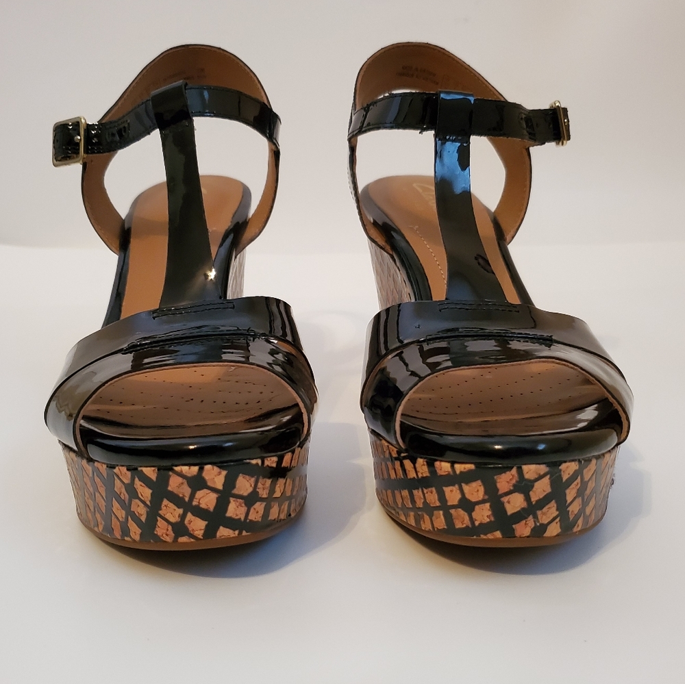 Mint Condition Clarks Black Platform Sandals - image 3